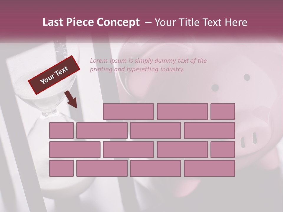 A Pink Piggy Bank Next To An Hourglass PowerPoint Template