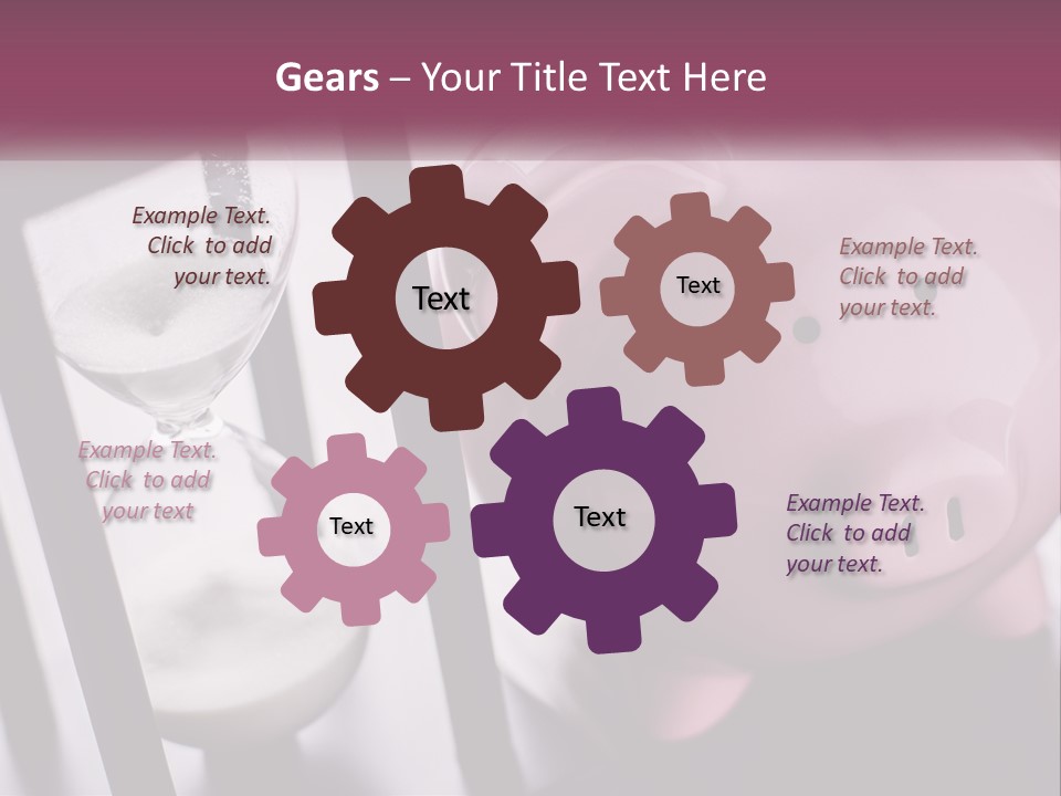 A Pink Piggy Bank Next To An Hourglass PowerPoint Template
