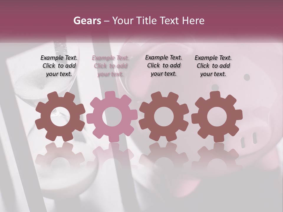 A Pink Piggy Bank Next To An Hourglass PowerPoint Template