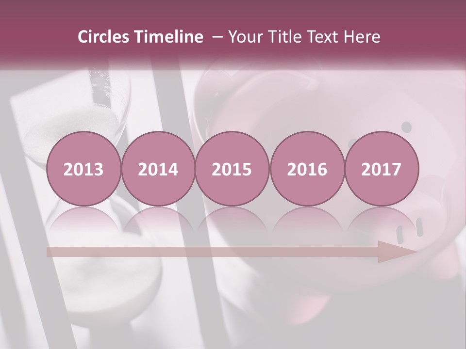 A Pink Piggy Bank Next To An Hourglass PowerPoint Template