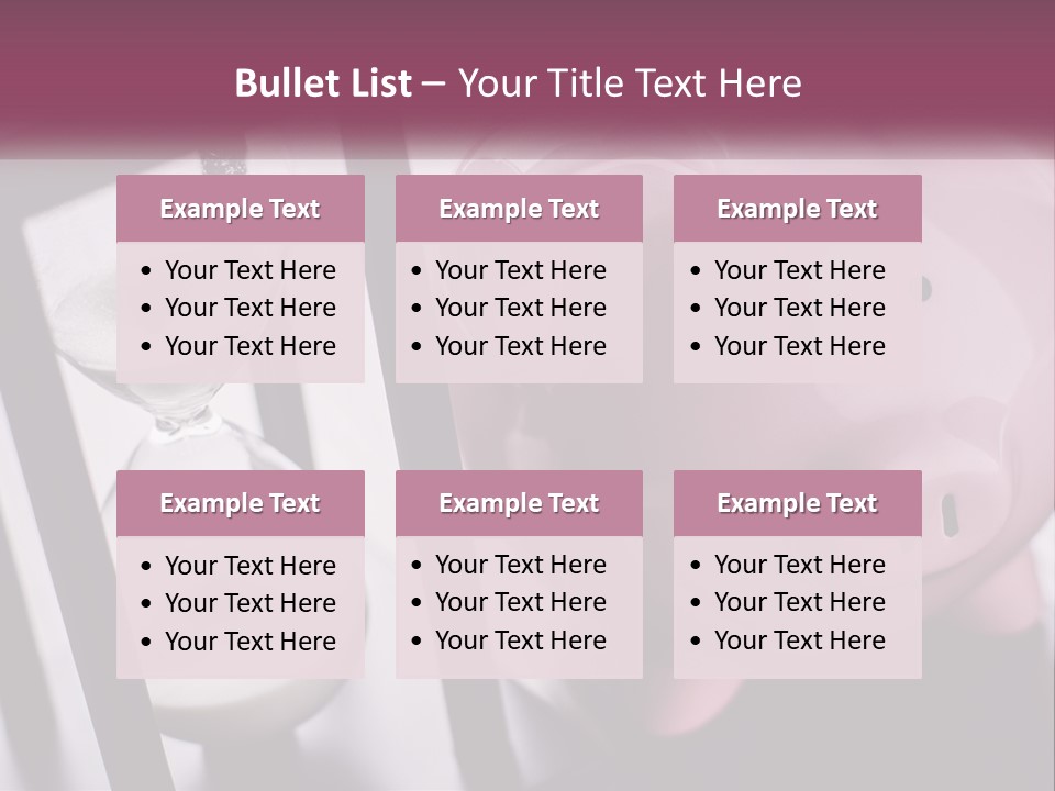 A Pink Piggy Bank Next To An Hourglass PowerPoint Template