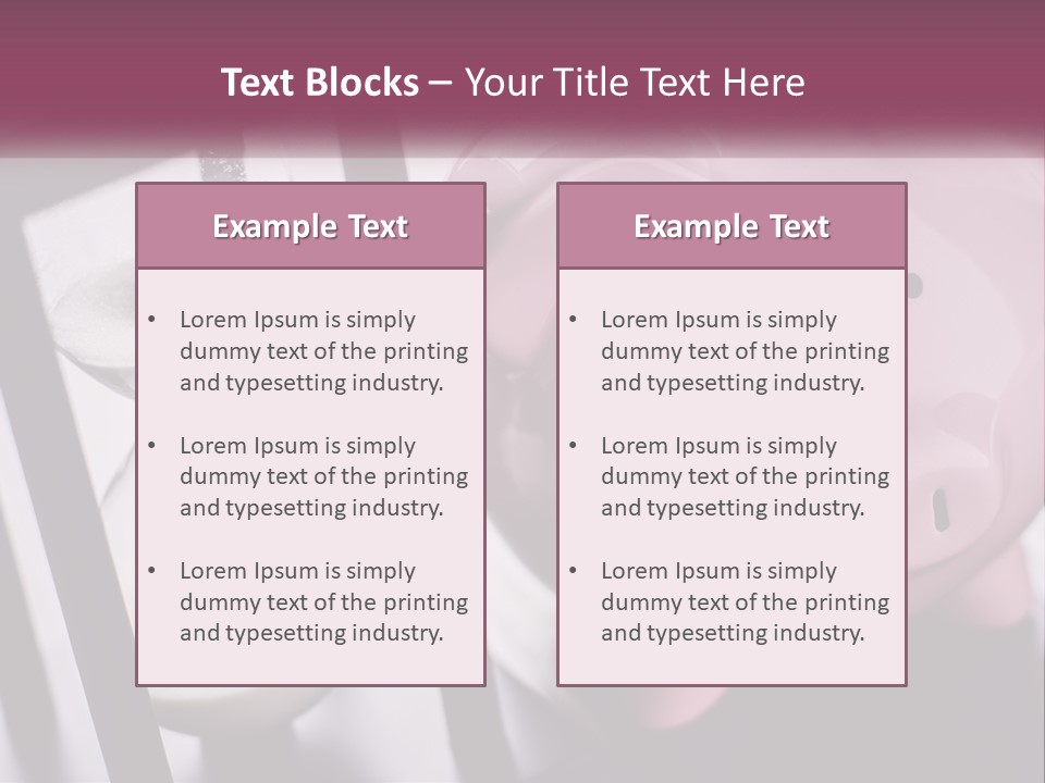 A Pink Piggy Bank Next To An Hourglass PowerPoint Template