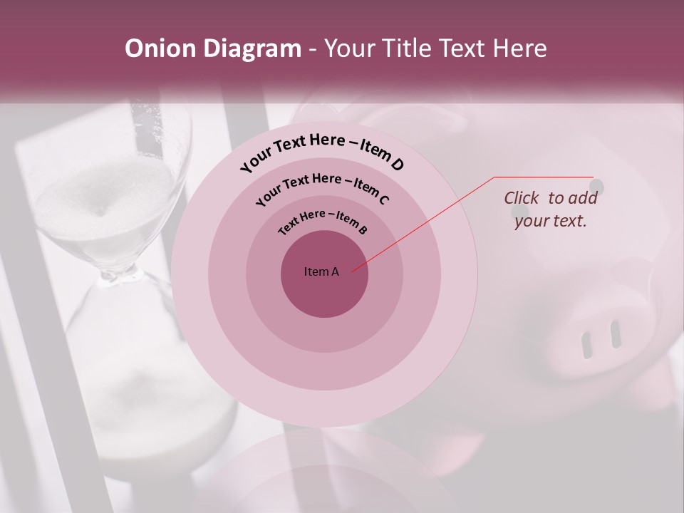 A Pink Piggy Bank Next To An Hourglass PowerPoint Template