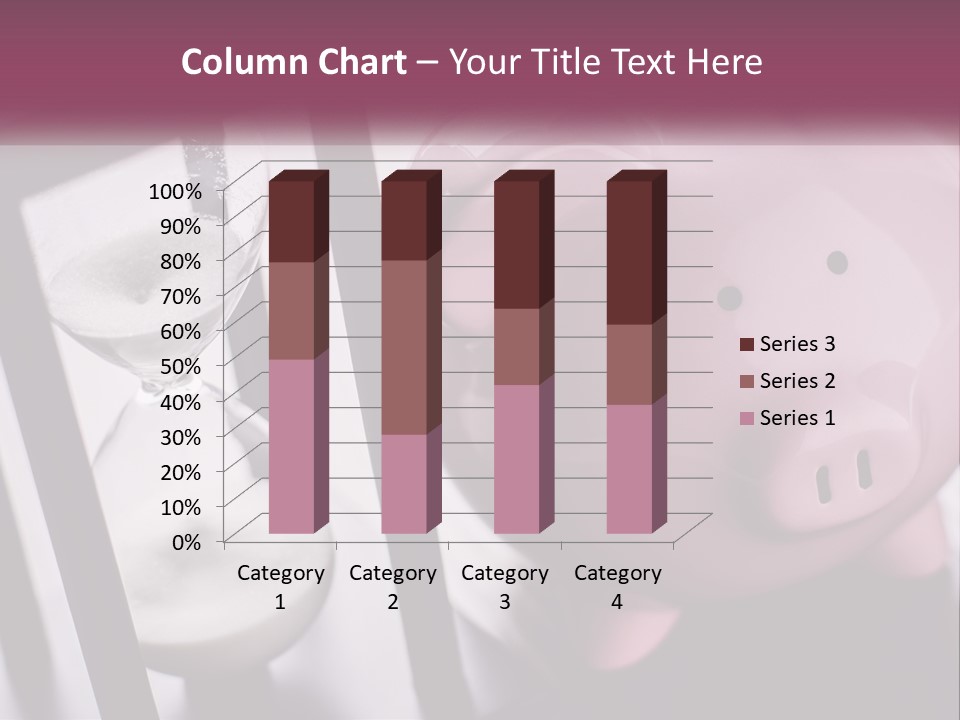 A Pink Piggy Bank Next To An Hourglass PowerPoint Template
