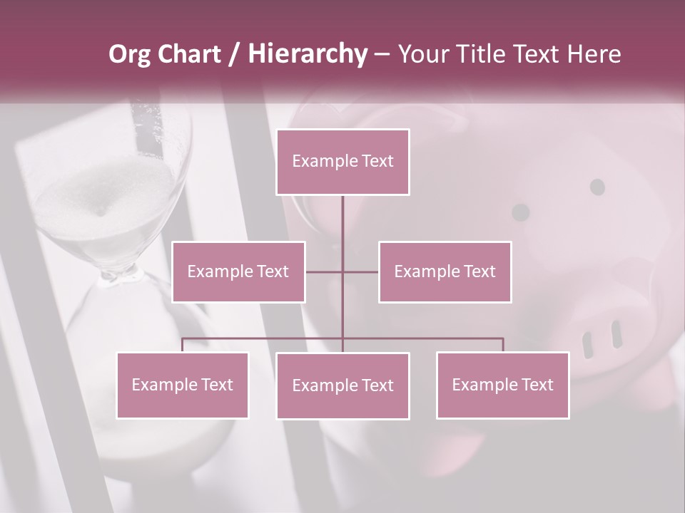A Pink Piggy Bank Next To An Hourglass PowerPoint Template
