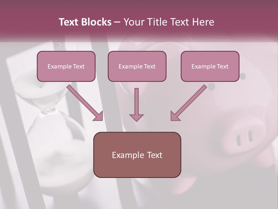 A Pink Piggy Bank Next To An Hourglass PowerPoint Template