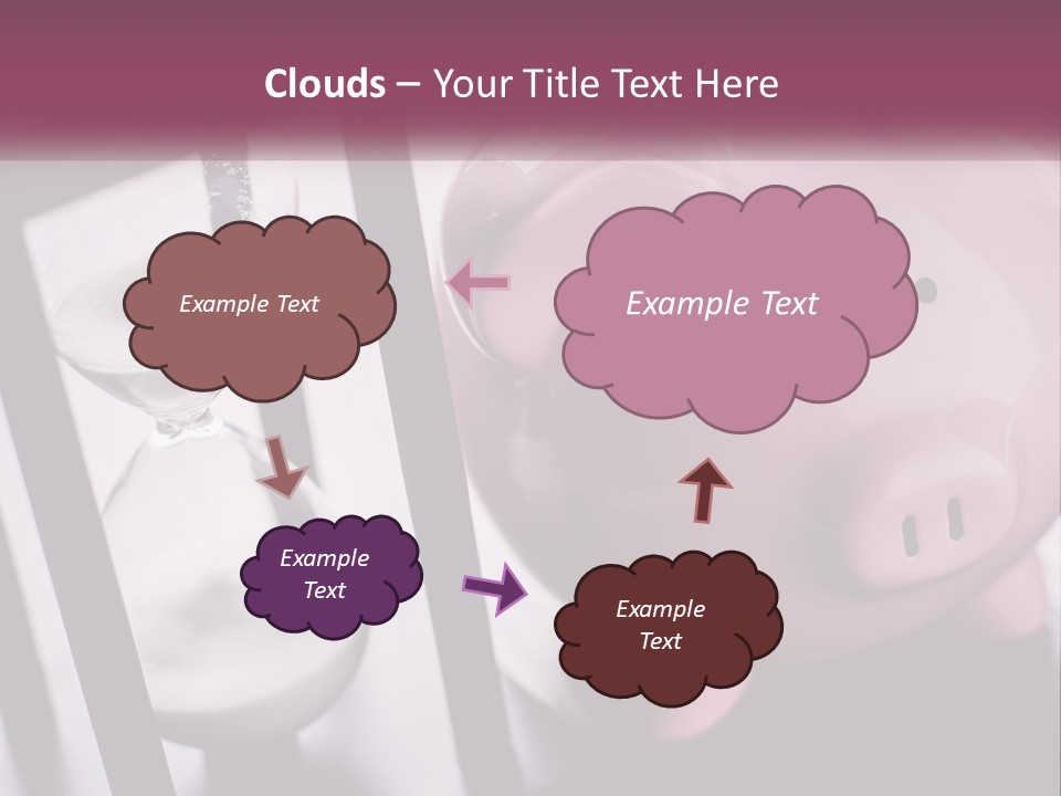 A Pink Piggy Bank Next To An Hourglass PowerPoint Template