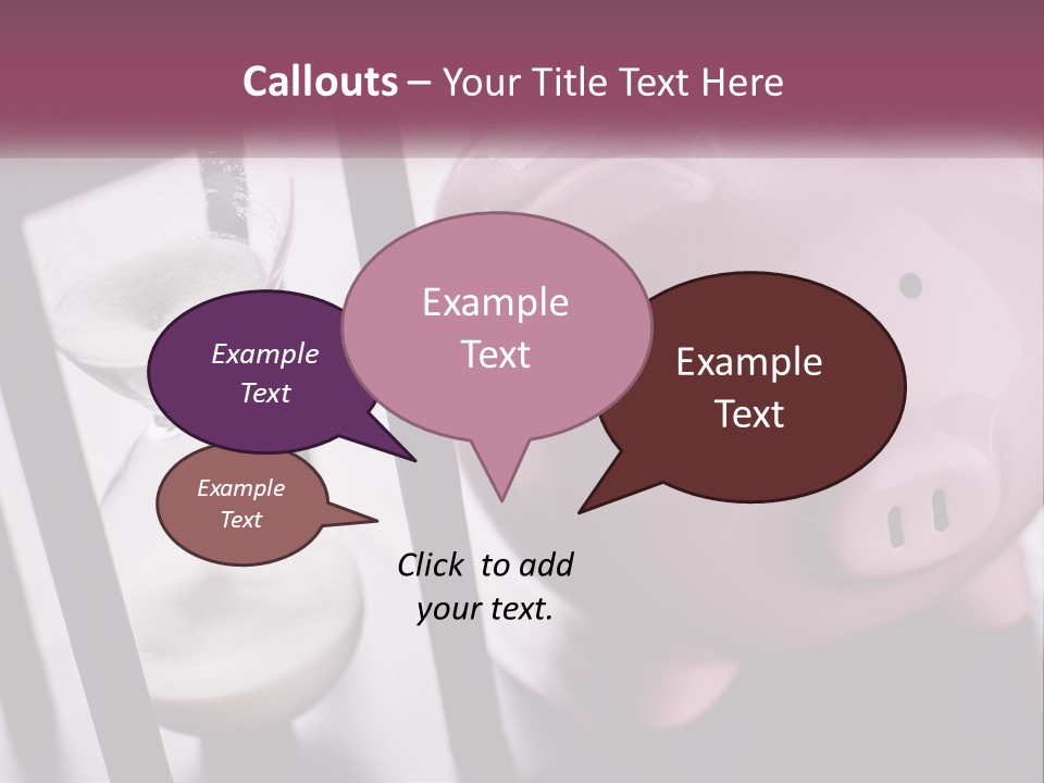 A Pink Piggy Bank Next To An Hourglass PowerPoint Template