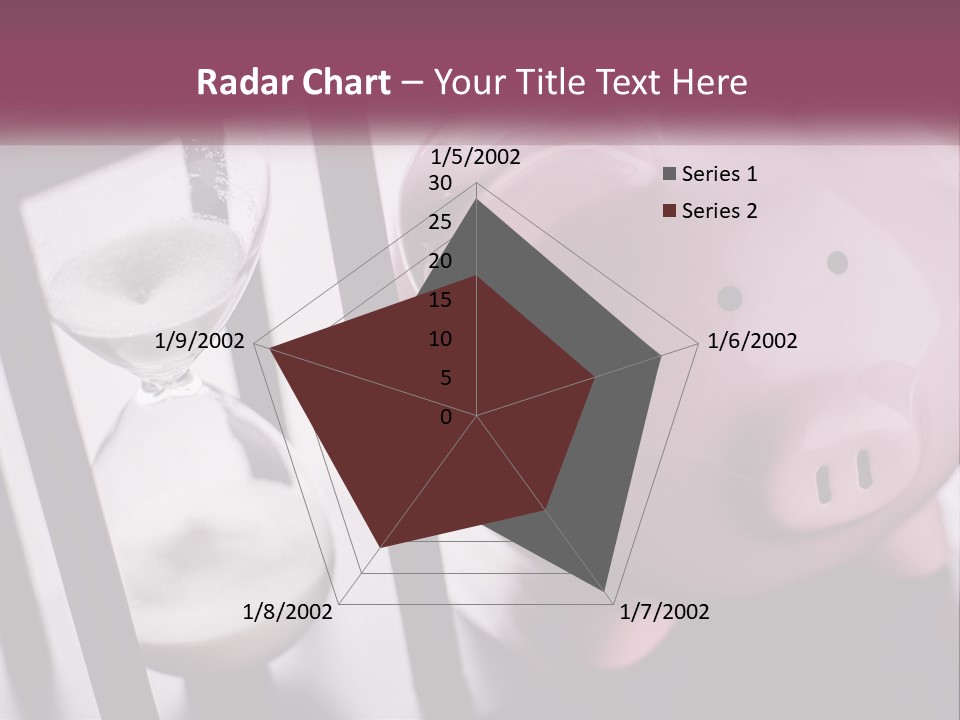 A Pink Piggy Bank Next To An Hourglass PowerPoint Template
