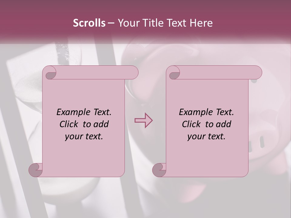 A Pink Piggy Bank Next To An Hourglass PowerPoint Template