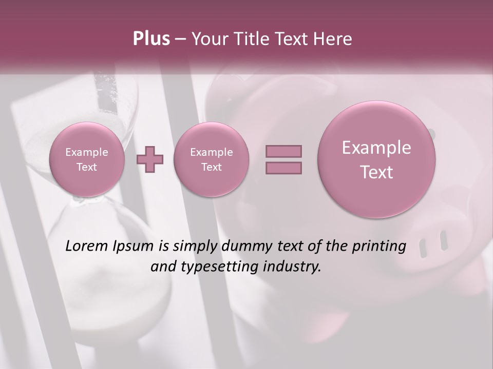 A Pink Piggy Bank Next To An Hourglass PowerPoint Template