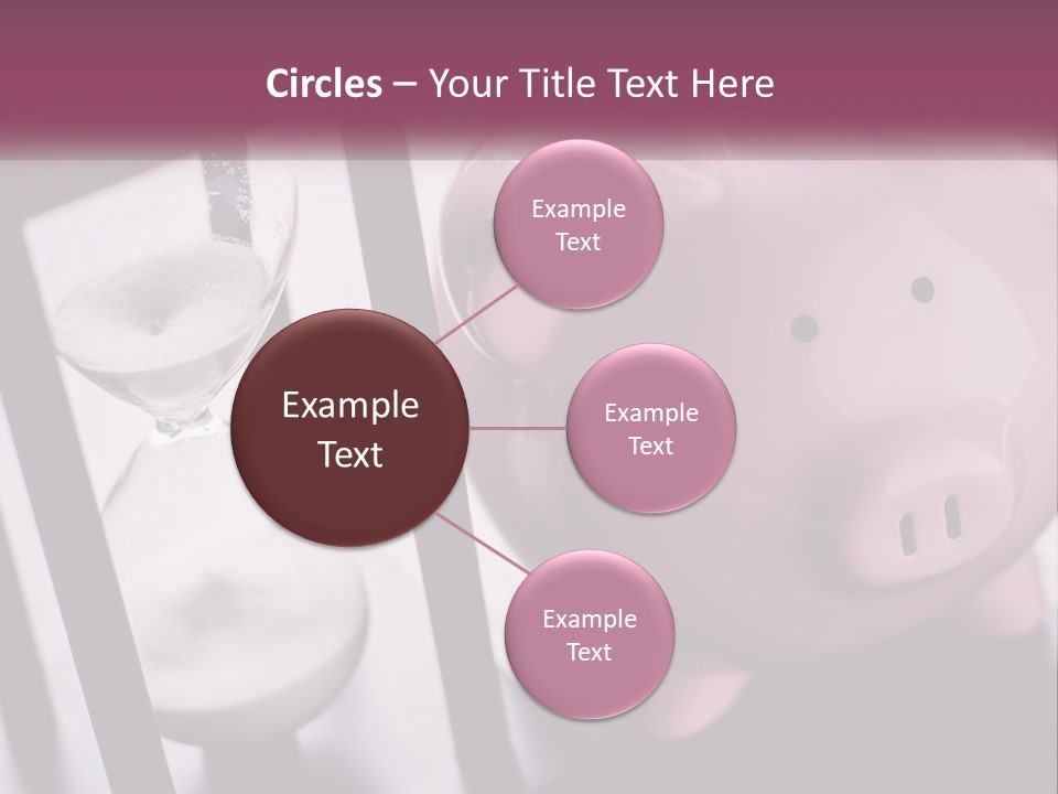 A Pink Piggy Bank Next To An Hourglass PowerPoint Template