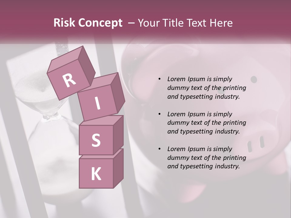 A Pink Piggy Bank Next To An Hourglass PowerPoint Template