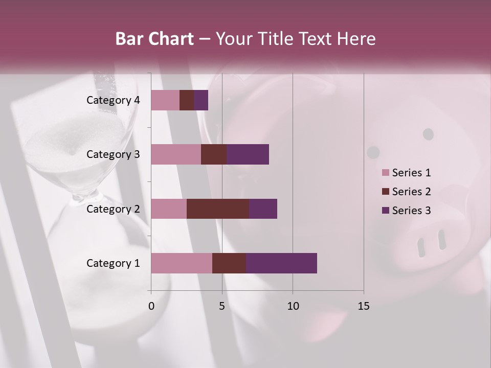 A Pink Piggy Bank Next To An Hourglass PowerPoint Template