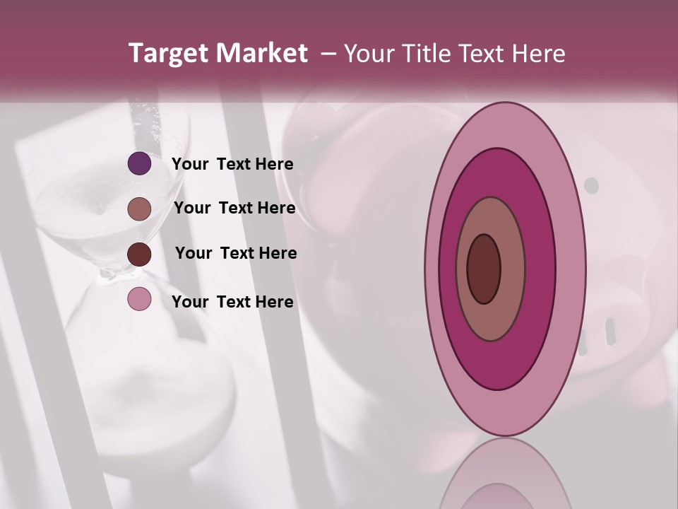 A Pink Piggy Bank Next To An Hourglass PowerPoint Template