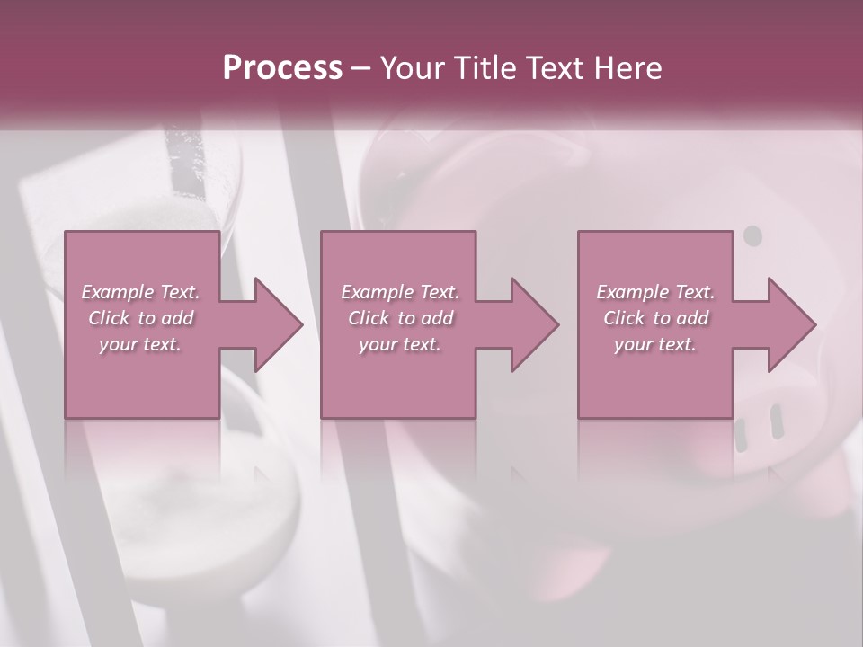A Pink Piggy Bank Next To An Hourglass PowerPoint Template