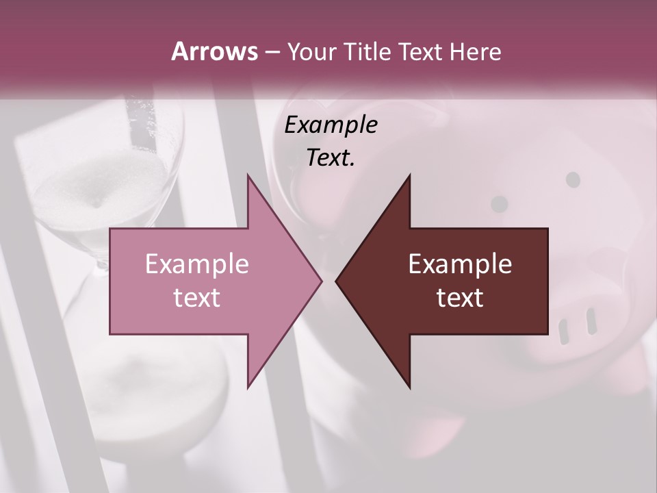 A Pink Piggy Bank Next To An Hourglass PowerPoint Template