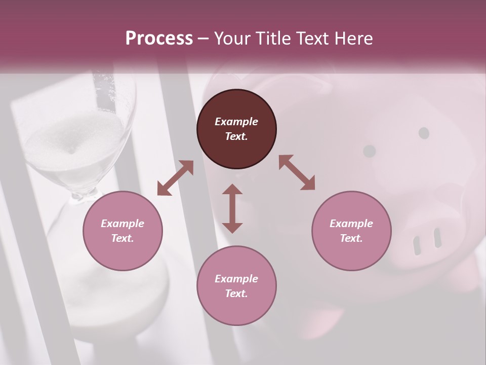A Pink Piggy Bank Next To An Hourglass PowerPoint Template
