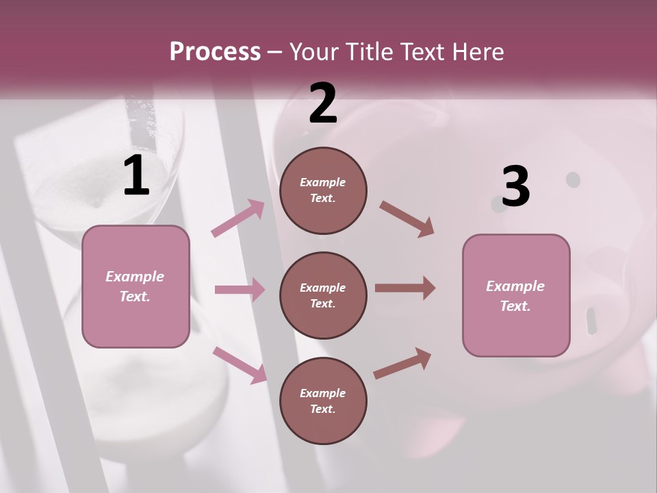A Pink Piggy Bank Next To An Hourglass PowerPoint Template