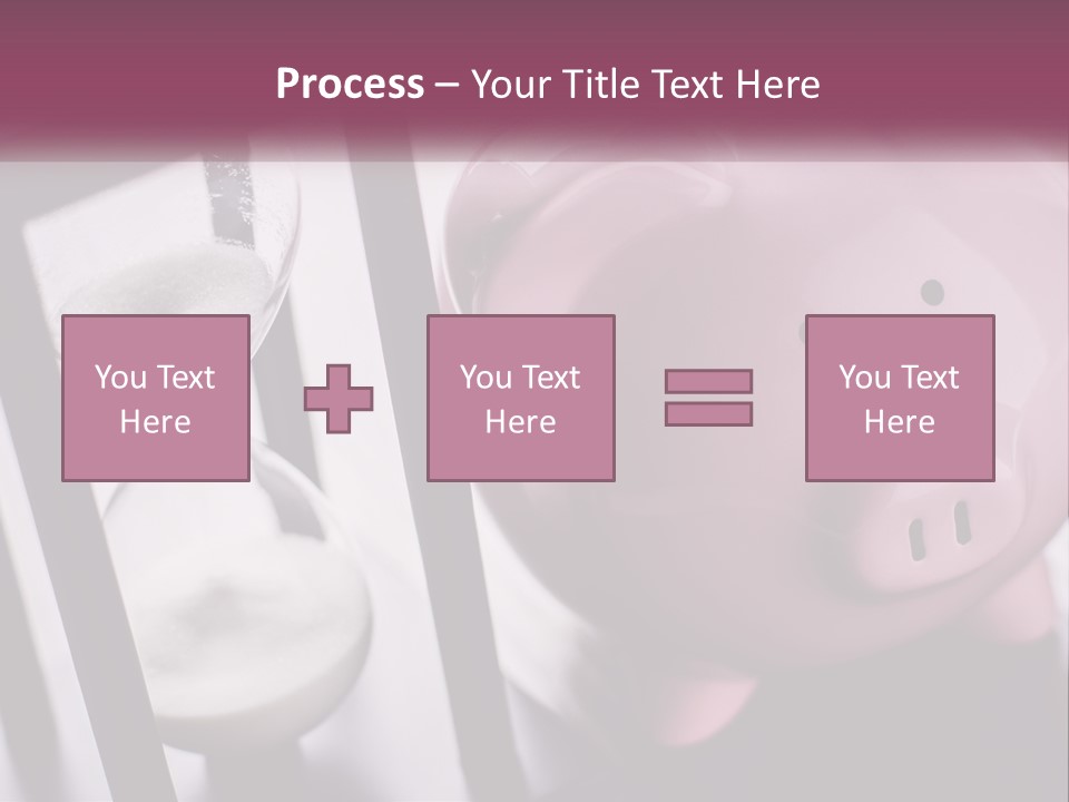 A Pink Piggy Bank Next To An Hourglass PowerPoint Template