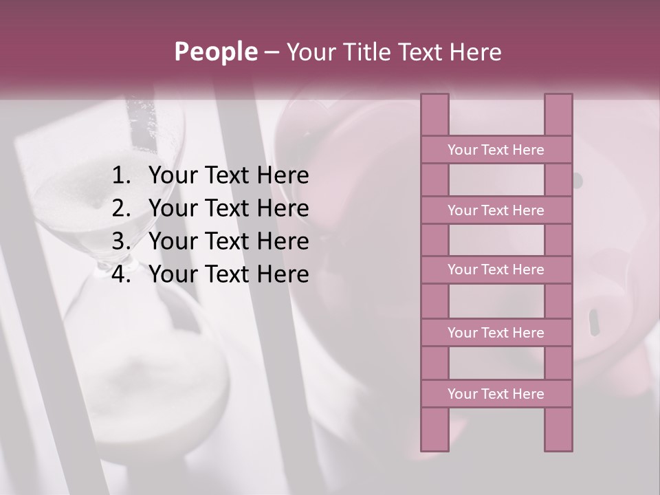 A Pink Piggy Bank Next To An Hourglass PowerPoint Template