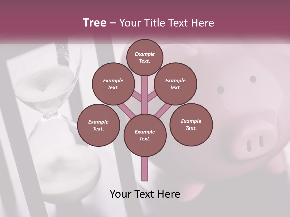 A Pink Piggy Bank Next To An Hourglass PowerPoint Template