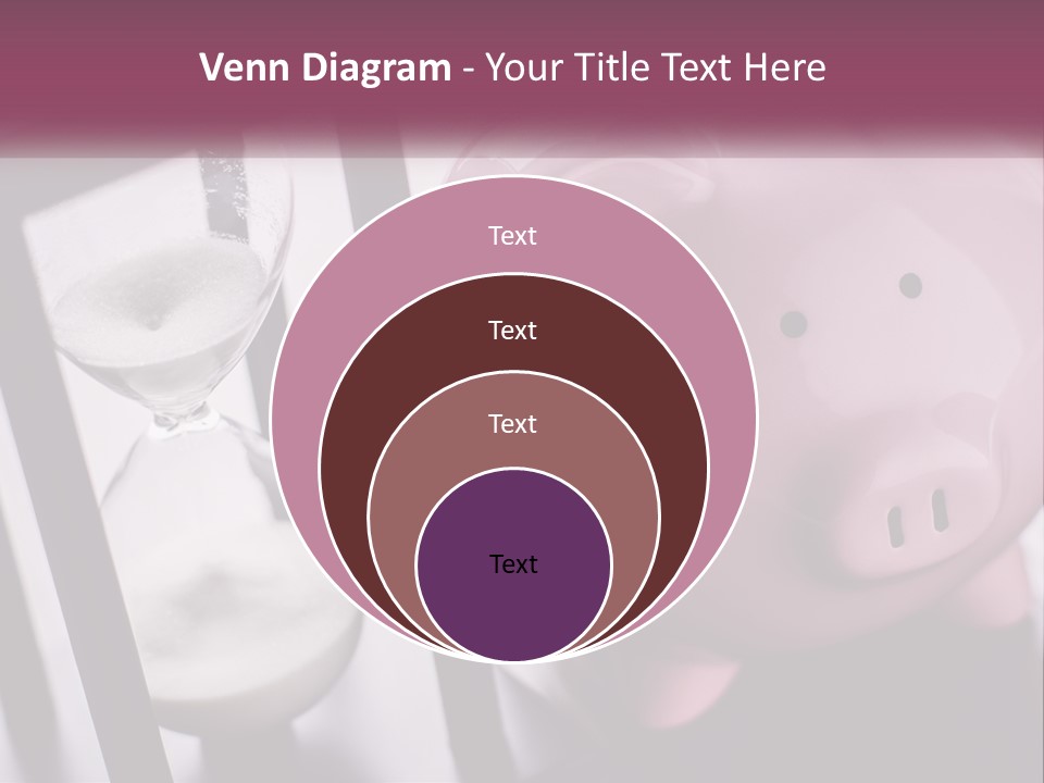 A Pink Piggy Bank Next To An Hourglass PowerPoint Template