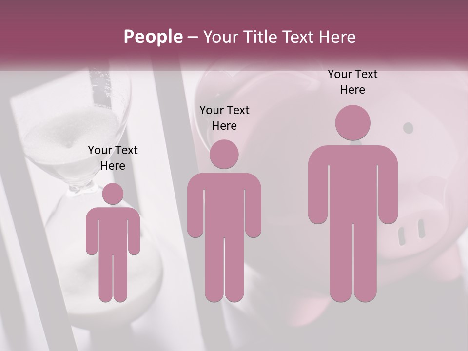 A Pink Piggy Bank Next To An Hourglass PowerPoint Template