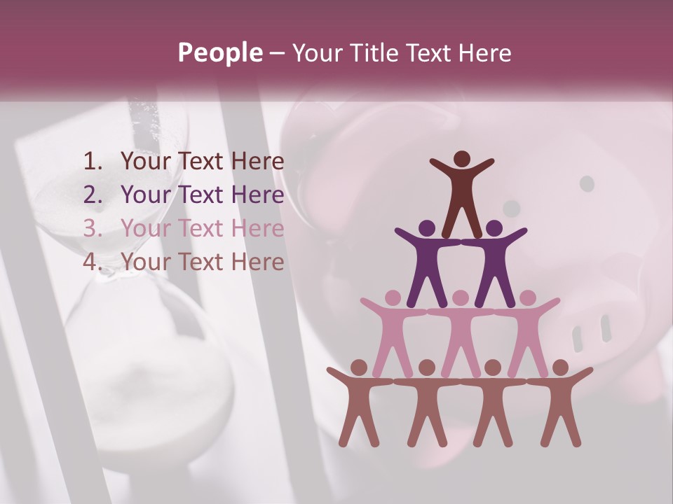 A Pink Piggy Bank Next To An Hourglass PowerPoint Template