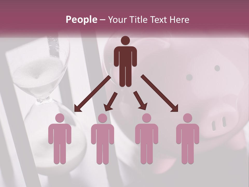 A Pink Piggy Bank Next To An Hourglass PowerPoint Template