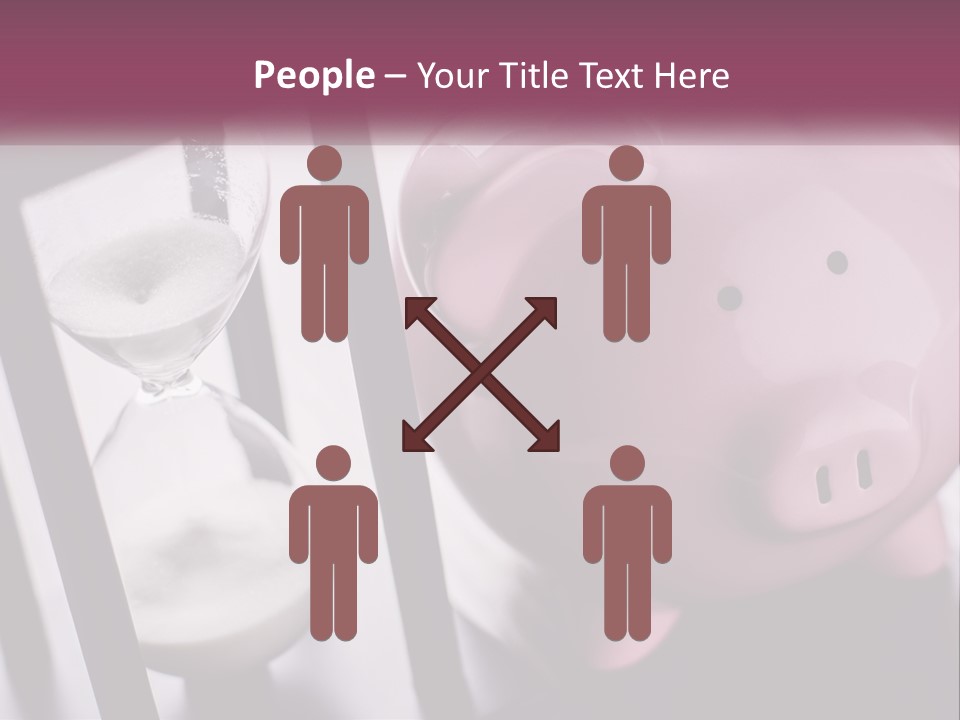 A Pink Piggy Bank Next To An Hourglass PowerPoint Template