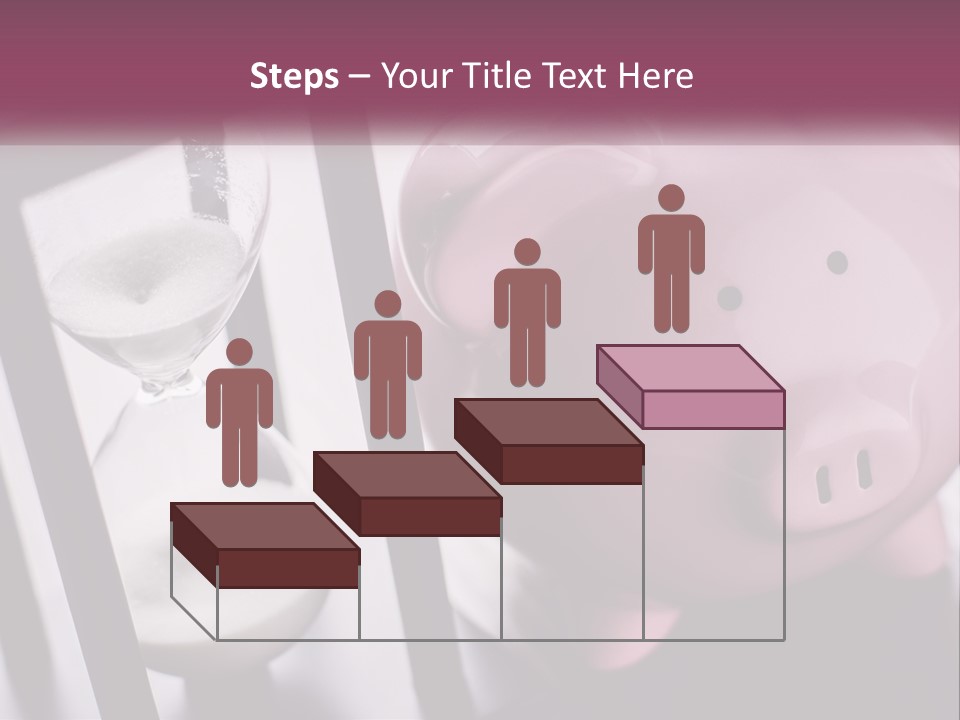 A Pink Piggy Bank Next To An Hourglass PowerPoint Template
