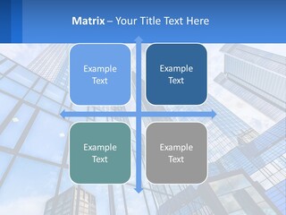A Group Of Tall Buildings With A Blue Sky In The Background PowerPoint Template