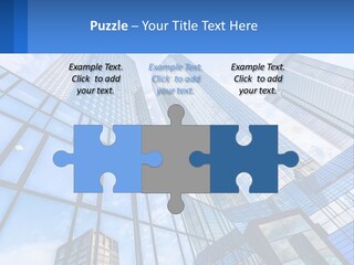 A Group Of Tall Buildings With A Blue Sky In The Background PowerPoint Template