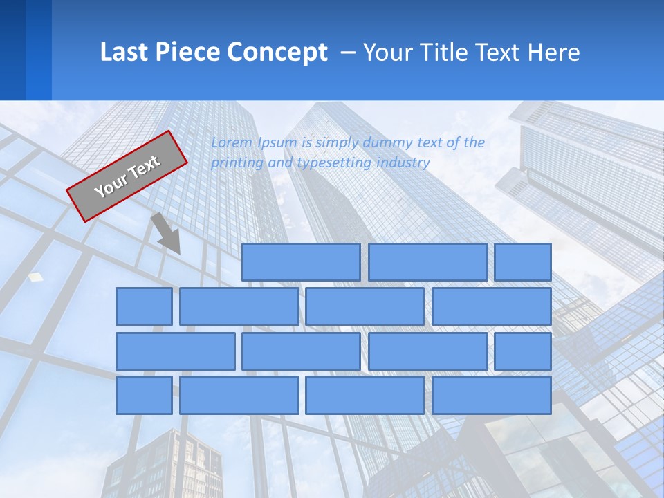 A Group Of Tall Buildings With A Blue Sky In The Background PowerPoint Template