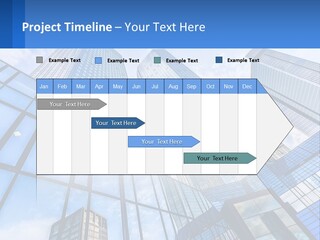 A Group Of Tall Buildings With A Blue Sky In The Background PowerPoint Template