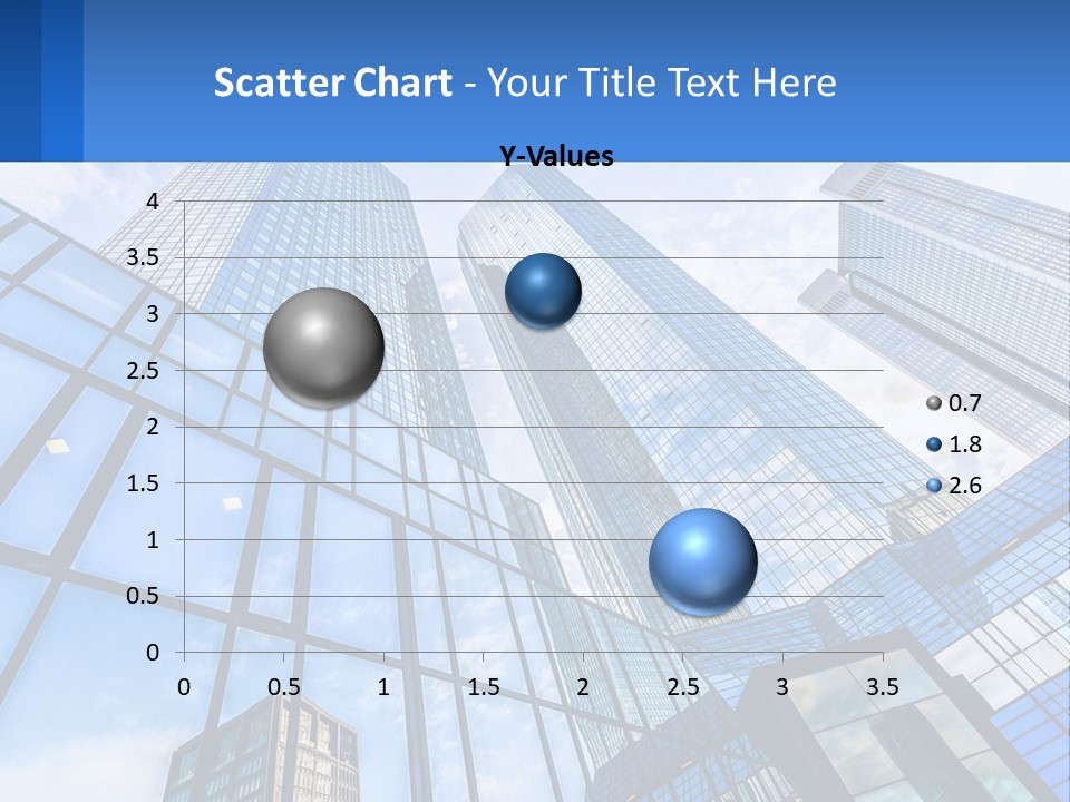 A Group Of Tall Buildings With A Blue Sky In The Background PowerPoint Template