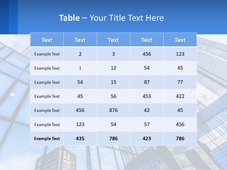 A Group Of Tall Buildings With A Blue Sky In The Background PowerPoint Template