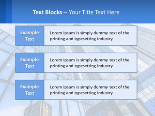 A Group Of Tall Buildings With A Blue Sky In The Background PowerPoint Template