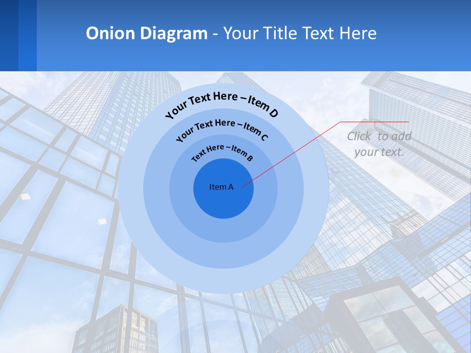 A Group Of Tall Buildings With A Blue Sky In The Background PowerPoint Template