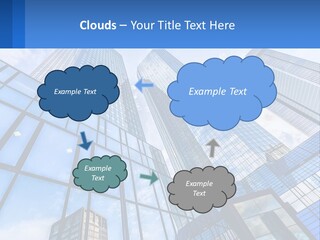 A Group Of Tall Buildings With A Blue Sky In The Background PowerPoint Template