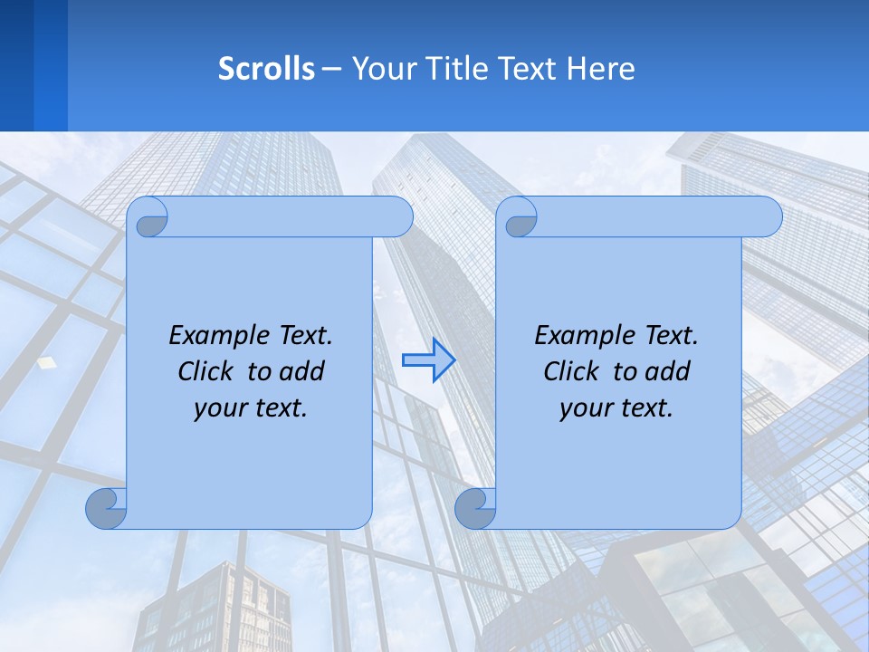 A Group Of Tall Buildings With A Blue Sky In The Background PowerPoint Template