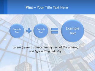 A Group Of Tall Buildings With A Blue Sky In The Background PowerPoint Template
