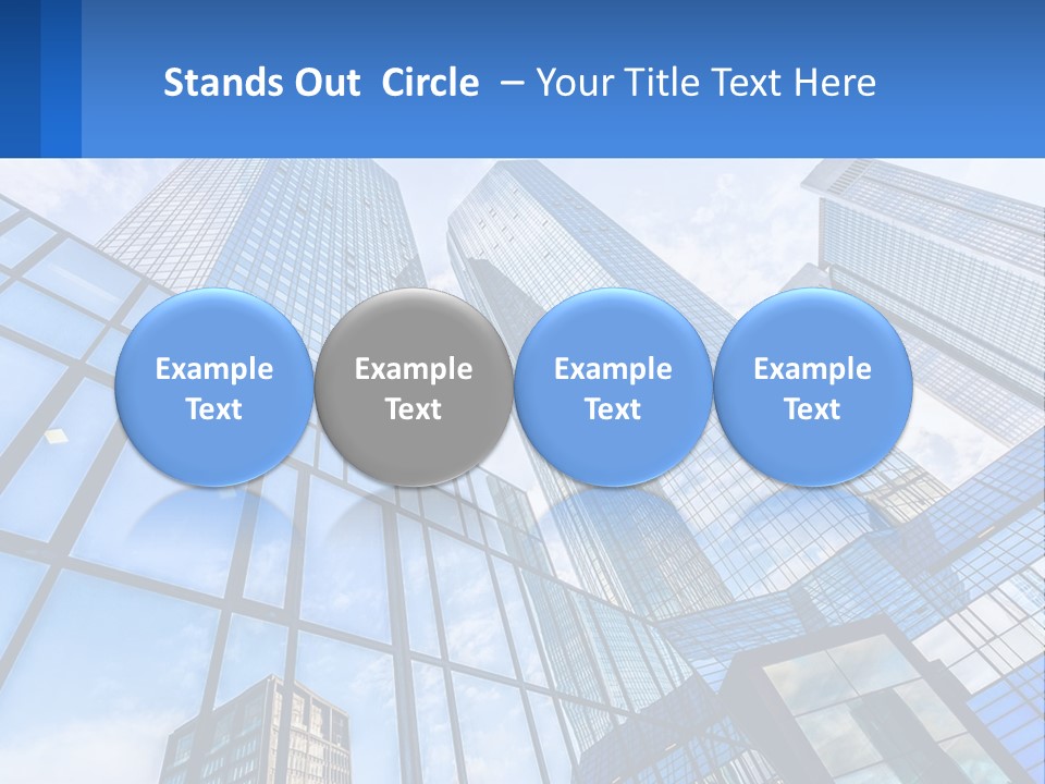 A Group Of Tall Buildings With A Blue Sky In The Background PowerPoint Template