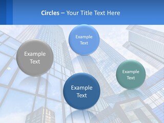 A Group Of Tall Buildings With A Blue Sky In The Background PowerPoint Template