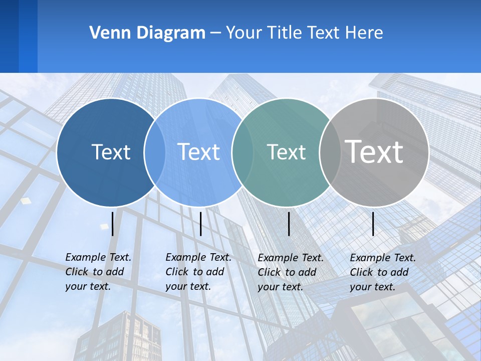 A Group Of Tall Buildings With A Blue Sky In The Background PowerPoint Template