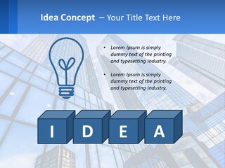 A Group Of Tall Buildings With A Blue Sky In The Background PowerPoint Template