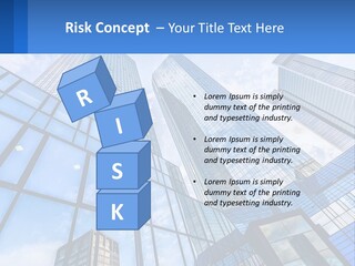 A Group Of Tall Buildings With A Blue Sky In The Background PowerPoint Template