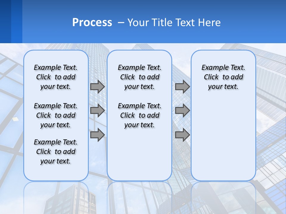 A Group Of Tall Buildings With A Blue Sky In The Background PowerPoint Template