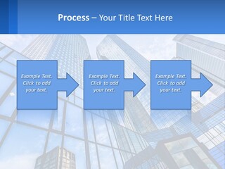 A Group Of Tall Buildings With A Blue Sky In The Background PowerPoint Template